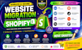 migrate wix mixo lovable shopline webflow magento bigcommerce website to shopify