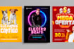 create flyers, posters, canva template and brochures