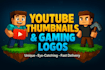 design a custom minecraft logo and server icon