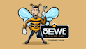 create bee service man mascot logo design with fastest delivery