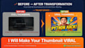 design eye catching viral youtube thumbnail in 3 hours