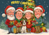 draw your office christmas card, holiday funny cartoon