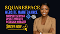 build squarespace, design or redesign website and update, squarespace website