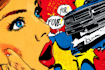 draw a retro pop art roy lichtenstein style
