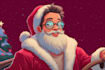 illustrate christmas card, christmas character