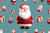 design your santa cartoon christmas logo