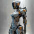 do cyberpunk, sci fi, robot, mecha character concept art