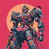 draw amazing character mecha robot illustration