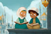 do islamic muslim illustration for children book and other