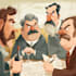 create a political or satirical cartoon