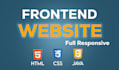 design website frontend using html, css, boostrap and javascript