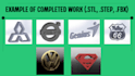 convert 2d simple logo to 3d