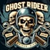 design high quality ghost rider mascot logo with t shirt design