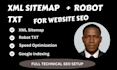 create XML sitemap, robot txt , webmaster tools