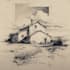 sketch landscape, house or building
