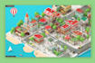 design 2d flat and 3d isometric map