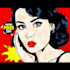 draw a retro pop art roy lichtenstein style