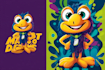 create cartoon character design mascot