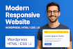 create a modern and responsive website using custom HTML CSS
