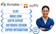 airtable,database design,airtable expert,glide expert,make,zapier integration