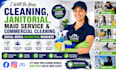 be your house cleaning, janitorial, commercial cleaning social media marketing m