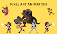pixel art character, 8bit, pixel sprite sheet, direction sprite, pixel animation