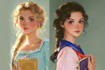 do cute disney cartoon portrait