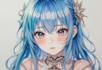 draw watercolor anime, manga, vtuber characters
