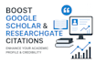 increase google scholar citations, backdated citations, from reputable journals