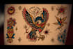 create american traditional tattoo style design