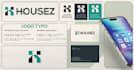 design minimalist and modern logo with complete brand style guide