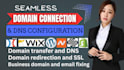 do domain connection, transfer domain, create sub domain email setup to website