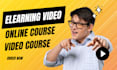 create animated explainer elearning course video and training video