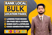 create mass, bulk location pages in wordpress for local SEO