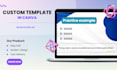 design custom canva templates for social media and presentations