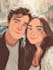 do watercolor couple portrait custom couple