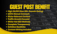 publish a guest post on high authority sites with dofollow