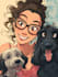 do disney pets portrait illustration in disney style