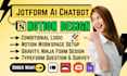 create custom notion template jotform ai chatbot design typeform ninja form