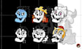 custom twitch sub badges, unique hand drawn subscriber icons