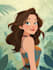 make a disney children cartoon illustration