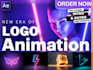 create professional 2d 3d logo animation youtube intro video in 4k after effect