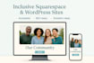 build an accessible squarespace or wordpress site for transgender communities