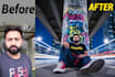 convert your 5 picture into a realistic visual background