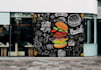 draw creative mural doodle art decal typography custom wall art illustration