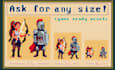 design medieval pixel art charaters for games and animations