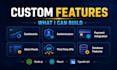 develop custom web application features and API integrations