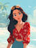 create a disney cartoon illustration