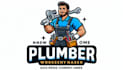 create plumber worker handyman mascot logo design with fastest delivery