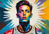 draw wpap pop art sport potrait